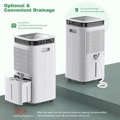 Waykar 2500 Sq. Ft Home Dehumidifier With Drain Hose For Bedrooms, Basements, Bathrooms, And Laundry Rooms - With Intelligent Touch Control And 3 Air Outlets, 24 Hr Timer, And 0.58 Gallon Water Tank 13 Waykar 2500 Sq. Ft Home Dehumidifier With Drain Hose For Bedrooms, Basements, Bathrooms, And Laundry Rooms - With Intelligent Touch Control And 3 Air Outlets, 24 Hr Timer, And 0.58 Gallon Water Tank -Solo Stoves Shop 519X1ZPDN3S