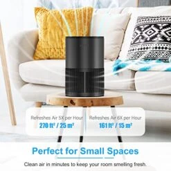 MORFY Air Purifiers For Bedroom Home With H13 True HEPA Air Filter For Smoke, Dust, Pet Dander, Odors, Pollen, Quiet Air Cleaner(Metallic Black + Gray) 12 MORFY Air Purifiers For Bedroom Home With H13 True HEPA Air Filter For Smoke, Dust, Pet Dander, Odors, Pollen, Quiet Air Cleaner(Metallic Black + Gray) -Solo Stoves Shop 519ZPf5o2fL