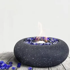 11-inch Portable Fire Pit, Tabletop Fireplace Fire Bowl Use Iso-Propyl Alcohol As Fuel. Clean-Burning Bio Ethanol Ventless Fireplace For Indoor Outdoor Patio Parties Events