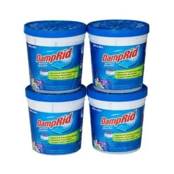 DampRid Absorber-10.5oz Refillable Absorber Traps Moisture For Fresher, Cleaner Air, 10.5oz Cups - 4 Pack, Blue, 4 Count