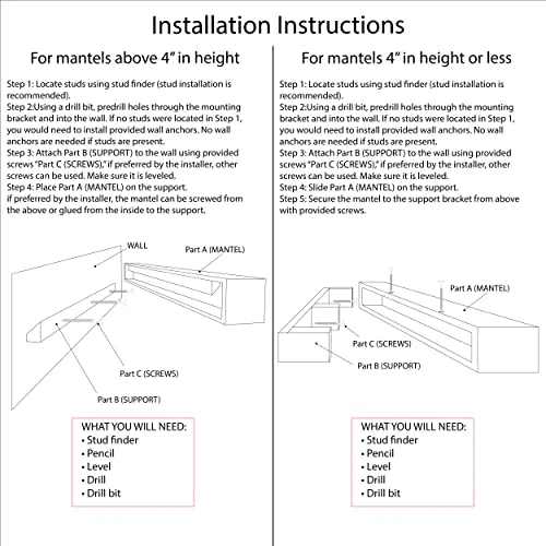 GENERIC Fireplace Mantel, Rustic, Shelf, Floating Mantle, Real Wood, Beam, URBANDI (Provincial, 60Lx6Hx8D) 4 GENERIC Fireplace Mantel, Rustic, Shelf, Floating Mantle, Real Wood, Beam, URBANDI (Provincial, 60Lx6Hx8D) - Image 4