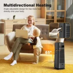 KopBeau Oscillating Space Heater For Indoor Use, 1500W Electric & Portable Heater Ceramic Tower Heater With Remote, 1S Fast Heating, 24Hrs Timer, Wind Direction Adjust, Safe For Bedroom Office Garage -Solo Stoves Shop 51BKka1Z2nL