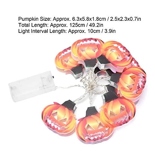 Plplaaoo Mini Pumpkin Pattern Warm Light, 10LED Hollow Pumpkin String Lights, Thanksgiving Decoration Fall Lights, Indoor Outdoor Halloween Festival Party Decoration Warm Light 3 Plplaaoo Mini Pumpkin Pattern Warm Light, 10LED Hollow Pumpkin String Lights, Thanksgiving Decoration Fall Lights, Indoor Outdoor Halloween Festival Party Decoration Warm Light - Image 3