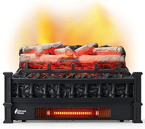 TURBRO Eternal Flame 26-Inch Infrared Quartz Electric Fireplace Log Heater, Realistic Pinewood Logs, Adjustable Flame Colors, Remote Control, Thermostat, Timer, EF26-PB, 1500W 6 TURBRO Eternal Flame 26-Inch Infrared Quartz Electric Fireplace Log Heater, Realistic Pinewood Logs, Adjustable Flame Colors, Remote Control, Thermostat, Timer, EF26-PB, 1500W - Image 6