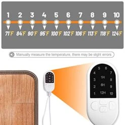 Heated Floor Mat - Foot Warmer Under Desk, Heated Feet Rest For Home Office Desk, Winter 110V Electric Heating Pad With 3 Timers & 10 Adjustable -Solo Stoves Shop 51Cbl0297lL