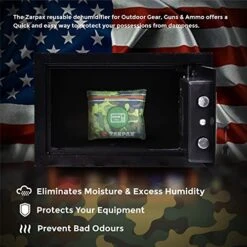 Zarpax Gun Safe Dehumidifier Camouflage - Rechargeable Desiccant Dehumidifier Bags - Reusable & Absorbs Moisture & Humidity - 2x Pack