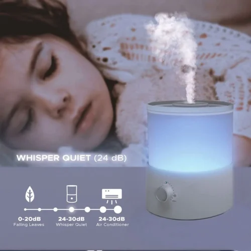 Megawise Cool Mist Humidifier With Top Refill Design, 2L Capacity, High Mist Output, No Leakage, And 7 Color Night Light -Solo Stoves Shop 51EgyNFqg8L