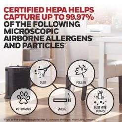 Honeywell HPA100 HEPA Air Purifier For Medium Rooms - Microscopic Airborne Allergen+ Reducer, Cleans Up To 750 Sq Ft In 1 Hour - Wildfire/Smoke, Pollen, Pet Dander, And Dust Air Purifier – Black 8 Honeywell HPA100 HEPA Air Purifier For Medium Rooms - Microscopic Airborne Allergen+ Reducer, Cleans Up To 750 Sq Ft In 1 Hour - Wildfire/Smoke, Pollen, Pet Dander, And Dust Air Purifier – Black -Solo Stoves Shop 51Et1ms43DL