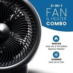 Senville 2 In 1 Portable Heater, High Velocity Fan, Cooling & Heating, Overheat Protection, For Home, Office, Personal Use