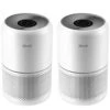 LEVOIT Air Purifier For Home Allergies Pets Hair In Bedroom, HEPA Filter, Covers Up To 1095 Sq.Foot Powered By 33W High Torque Motor, Remove Dust Smoke, 0.3 Microns, White, 2 Pack