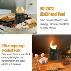 Hpoeude Black Ceramic Tabletop Fire Pit, Table Top Fire Pit, Mini Small Fire Pit Bowl, Outdoor Indoor Portable Fireplace -Solo Stoves Shop 51GQhG4ISZL