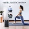 Humidifiers For Bedroom Large Room, 4L Cool Mist Humidifiers For Home, GANIZA 50H Air Vaporizer Humidifier, Ultrasonic Quiet Humidifiers For Kids, Baby, Plants, Filterless Humidifier Easy To Clean