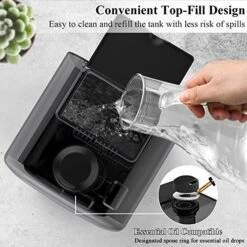 FoPcc Cool Mist Humidifier, Quiet Ultrasonic Humidifiers For Bedroom Babies, 4.5L Large Top Fill Air Humidifier, Works Up To 30 Hours, Adjustable Mist Levels, Auto Shut-Off, Black -Solo Stoves Shop 51HbAatJ7LL