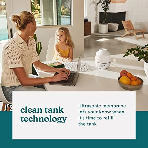 Homedics TotalComfort Humidifier – Large Air Humidifiers For Bedroom, Plants, Office – Cool Mist, Essential Oil Pads And Built-In Timer, 7-Color Night-Light, 2 Mist Settings, White 4 Homedics TotalComfort Humidifier – Large Air Humidifiers For Bedroom, Plants, Office – Cool Mist, Essential Oil Pads And Built-In Timer, 7-Color Night-Light, 2 Mist Settings, White - Image 4