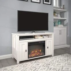 Ameriwood Home Farmington Electric Fireplace TV Console For TVs Up To 60", Rustic -Solo Stoves Shop 51HyaVc IL. AC