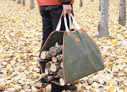 Canvas Log Carrier Bag,Waxed Durable Wood Tote,Fireplace Stove Accessories,Extra Large Firewood Holder With Handles For Camping Best Gifts 5 Canvas Log Carrier Bag,Waxed Durable Wood Tote,Fireplace Stove Accessories,Extra Large Firewood Holder With Handles For Camping Best Gifts - Image 5