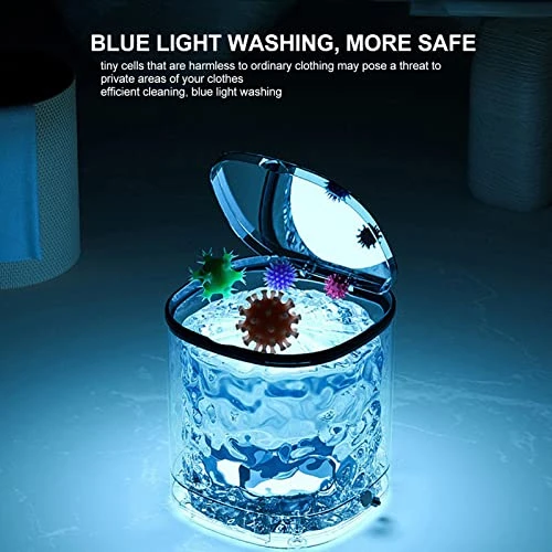 Mini Washing Machine ABS 4.5L 2000mA 24W 12V Blue Light Household Portable Washer For T Shirts Underwear Socks US Plug 100‑240V, Portable Washing Machine, 2 Mini Washing Machine ABS 4.5L 2000mA 24W 12V Blue Light Household Portable Washer For T Shirts Underwear Socks US Plug 100‑240V, Portable Washing Machine, - Image 2