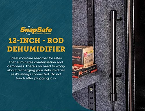 SnapSafe Gun Safe Dehumidifier Rod 12 Inch, Black, 75903 -Maintenance-Free Plug-In Electric Dehumidifier Eliminates Moisture For Gun Safes & Cabinets To Help Prevent Rust & Corrosion In Your Gun Vault 3 SnapSafe Gun Safe Dehumidifier Rod 12 Inch, Black, 75903 -Maintenance-Free Plug-In Electric Dehumidifier Eliminates Moisture For Gun Safes & Cabinets To Help Prevent Rust & Corrosion In Your Gun Vault - Image 3