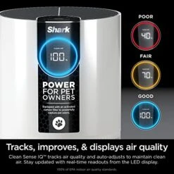 Shark HP102PET Clean Sense Air Purifier For Home, Allergies, Pet Hair, HEPA Filter, 500 Sq Ft, Small Room, Bedroom, Captures 99.98% Of Particles, Pet Dander, Fur, Allergens & Odor, Portable, White 12 Shark HP102PET Clean Sense Air Purifier For Home, Allergies, Pet Hair, HEPA Filter, 500 Sq Ft, Small Room, Bedroom, Captures 99.98% Of Particles, Pet Dander, Fur, Allergens & Odor, Portable, White -Solo Stoves Shop 51J9ISyKmyL