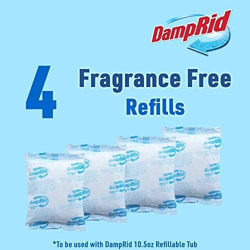 DampRid 10.5 Oz Fragrance Free Absorber Easy Fill Refill Packs-4 Count – Attracts & Traps Moisture For Fresher, Cleaner Air, Blue/White 3 DampRid 10.5 Oz Fragrance Free Absorber Easy Fill Refill Packs-4 Count – Attracts & Traps Moisture For Fresher, Cleaner Air, Blue/White - Image 3