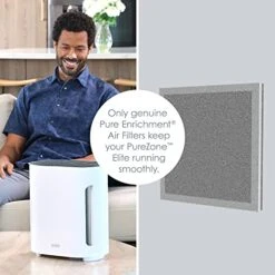 Pure Enrichment Genuine 3-in-1 True HEPA Replacement Filter For The PureZone Air Purifier - 2 Pack (PEAIRPLG)