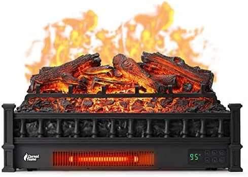 TURBRO Eternal Flame 26-Inch Infrared Quartz Electric Fireplace Log Heater, Realistic Pinewood Logs, Adjustable Flame Colors, Remote Control, Thermostat, Timer, EF26-PB, 1500W 8 TURBRO Eternal Flame 26-Inch Infrared Quartz Electric Fireplace Log Heater, Realistic Pinewood Logs, Adjustable Flame Colors, Remote Control, Thermostat, Timer, EF26-PB, 1500W - Image 8