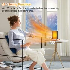 Portable Electric Space Heater,Small Ceramic Heater Fan,1000W Energy-saving Quiet Fan Heater With Overheat & Tip Over Protection/3s Fast Heating Cooling Dual-use/Timer/35°Oscillation For Office/Home -Solo Stoves Shop 51MjHwTaTgL