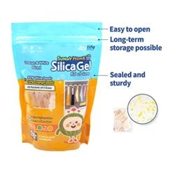 🔆 Sunny Home Premium Silica Gel 5g-20p /Mix Type-B 90% White + 10% Orange Indicating (Orange To Dark Green) (Food Grade)/Keeping Food, Razors, Electroinics, Fabric And Accessory/For Storage/Removing Odor In Gym Bag Or Shose/ Rechargeable Desiccant/Moisture Absorbers
