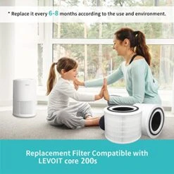 Leemone Core 200S Filter, 3-in-1 True HEPA H13 Replacement Filters Compatible With LEVOIT Air Purifier, Core 200S-RF, White, 3Pack -Solo Stoves Shop 51Ng003NYGL