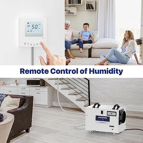 BaseAire Basement Crawl Space Dehumidifier 113 Pint With Continuous Drain Hose, Compact Commercial Industrial Home Dehumidifiers For Basements Crawlspace Garage Attic Whole House, 5 Years Warranty 2 BaseAire Basement Crawl Space Dehumidifier 113 Pint With Continuous Drain Hose, Compact Commercial Industrial Home Dehumidifiers For Basements Crawlspace Garage Attic Whole House, 5 Years Warranty - Image 2