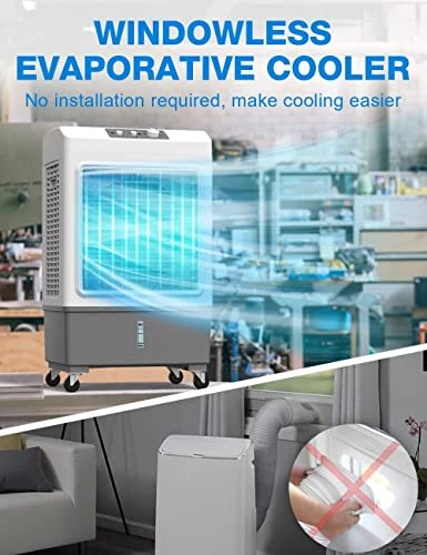 FANCOLE Evaporative Air Cooler Bundle With 7 Colors Night Light Mini Air Conditioner 2 FANCOLE Evaporative Air Cooler Bundle With 7 Colors Night Light Mini Air Conditioner - Image 2