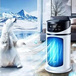 Air Cooler Home Dormitory Office Desktop Humidification Electric Fan Usb Multi-function Timing Air Conditioning Fan (White) -Solo Stoves Shop 51OXprZdVXL. AC