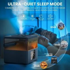 Terrug 6L Humidifiers For Bedroom Large Room, Remote Control Warm & Cool Mist Humidifiers For Home, Quiet Air Humidifier & Essential Oil Diffusers With 360° Nozzle, Last Up To 50H, 1-12H Timer (Black) -Solo Stoves Shop 51PjE1kzNsL