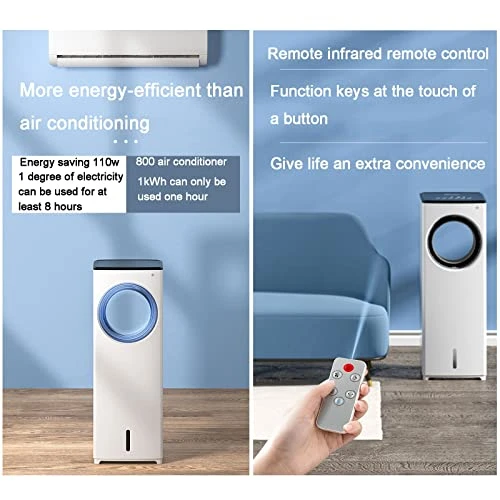 BeiLiHe 3-in-1 Portable Air Conditioners Fan/AC Cooling & Humidification, Evaporative Air Cooler With 3 Speeds 3 Modes, 2L/3.5L Water Tank, 8H Timer With Remote Control, Ultra Quiet Bladeless AC 3 BeiLiHe 3-in-1 Portable Air Conditioners Fan/AC Cooling & Humidification, Evaporative Air Cooler With 3 Speeds 3 Modes, 2L/3.5L Water Tank, 8H Timer With Remote Control, Ultra Quiet Bladeless AC - Image 3