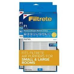 Filtrete F1 Room Air Purifier Filter, True HEPA Premium Allergen, Bacteria, & Virus, 12 In. X 6.75 In., 2-Pack, Works With Devices: FAP-C01BA-G1, FAP-T02WA-G1 And FAP-ST02N