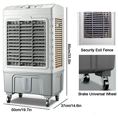 BeiLiHe Portable Evaporative Air Cooler, 3 Speeds Cooling Fan With 6 Ice Box, 4 Universal Wheel, Industrial Strength Fan Cooler For Commercial, Office, Home (Size : 150W) 2 BeiLiHe Portable Evaporative Air Cooler, 3 Speeds Cooling Fan With 6 Ice Box, 4 Universal Wheel, Industrial Strength Fan Cooler For Commercial, Office, Home (Size : 150W) - Image 2