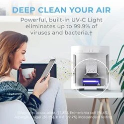 Pure Enrichment® PureZone™ Air Purifier For Medium-Large Rooms, UV-C Light, 3 Stage Filtration, H13 HEPA Filter Helps Remove Up To 99.97% Of Bacteria, Allergens, Germs, Smoke, Dust (White) -Solo Stoves Shop 51Sryxb1P9L