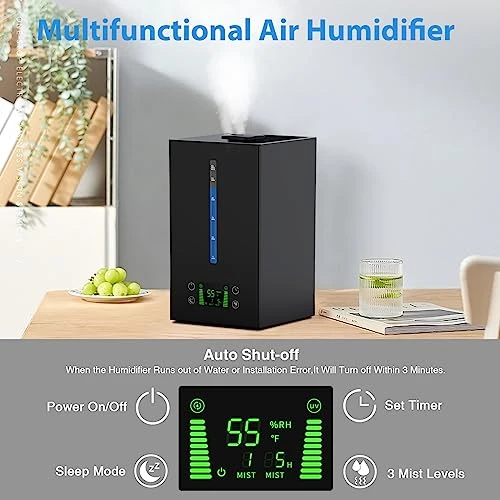 Humidifiers For Bedroom Large Room, 6L Cool Mist Top Fill Essential Oil Diffuser For Baby And Plants, Plant Humidifier Indoor With 360° Rotation Double Nozzle, Auto Shut-Off, Ultra Quiet Sleep Mode 6 Humidifiers For Bedroom Large Room, 6L Cool Mist Top Fill Essential Oil Diffuser For Baby And Plants, Plant Humidifier Indoor With 360° Rotation Double Nozzle, Auto Shut-Off, Ultra Quiet Sleep Mode - Image 6