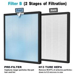 FCFMY 3 Sets Replacement Filters For HSP001 Smart True HEPA, 4 Stage Filtration Of Fine Pre-Filter, Activated Carbon, Cold Catalyst And H13 True HEPA Filter -Solo Stoves Shop 51TvbQ4juCL
