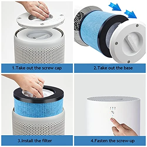 KEEPOW TPAP002 Hepa Filter Replacement Compatible With TOPPIN TPAP002 HEPA Air Purifier Comfy Air C1, Part # TPFF002 (2 Pack) 5 KEEPOW TPAP002 Hepa Filter Replacement Compatible With TOPPIN TPAP002 HEPA Air Purifier Comfy Air C1, Part # TPFF002 (2 Pack) - Image 5