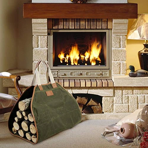 Canvas Log Carrier Bag,Waxed Durable Wood Tote,Fireplace Stove Accessories,Extra Large Firewood Holder With Handles For Camping Best Gifts 6 Canvas Log Carrier Bag,Waxed Durable Wood Tote,Fireplace Stove Accessories,Extra Large Firewood Holder With Handles For Camping Best Gifts - Image 6