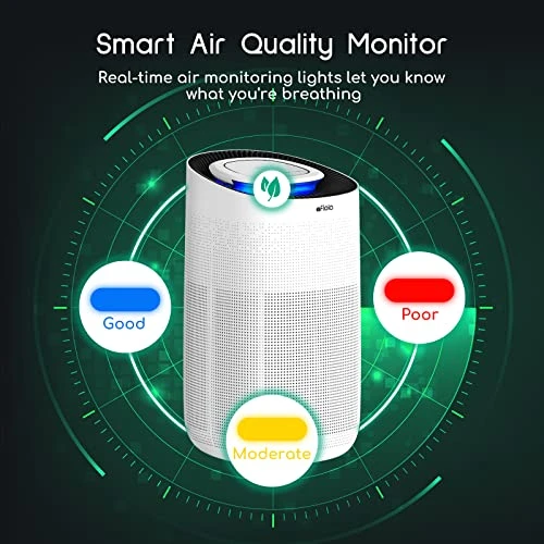 Afloia Air Purifiers For Home Large Room Up To 2,615 Ft², H13 True HEPA Filter With Air Quality Sensor Auto Smart Air Cleaner Removes 99.97% Of Allergies, Pollen, Pet Dander, Dust, Smoke, Odor 6 Afloia Air Purifiers For Home Large Room Up To 2,615 Ft², H13 True HEPA Filter With Air Quality Sensor Auto Smart Air Cleaner Removes 99.97% Of Allergies, Pollen, Pet Dander, Dust, Smoke, Odor - Image 6