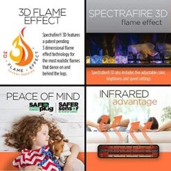 ClassicFlame 23II042FGL 3D Infrared Quartz Fireplace Insert With Safer Plug And Sensor, 23" -Solo Stoves Shop 51YlQee4oSL