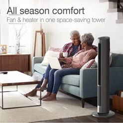 Lasko Portable Fan & Heater All Season Comfort Control Tower Fan And Space Heater In One, Black, Large & 29” Ceramic Tower Heater, Whole Room Heating, Remote Control, 1500W, Black -Solo Stoves Shop 51YuLbZoxAL