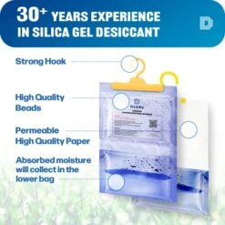 Dry & Dry 4 Pack [Net 14 Oz/Pack] Premium Hanging Moisture Absorbers To Control Excess Moisture For Basements, Closets, Bathrooms, Laundry Rooms. - Ultra Strong Moisture Absorbers -Solo Stoves Shop 51ZBN2p2SXL