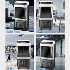 BeiLiHe Portable Evaporative Air Cooler, 3 Speeds Cooling Fan With 4 Ice Box, 120°Oscillation Swamp Cooler With 4 Universal Wheel, 40L Water Tank, Mechanical & Remote Control (Color : Mechanical) 11 BeiLiHe Portable Evaporative Air Cooler, 3 Speeds Cooling Fan With 4 Ice Box, 120°Oscillation Swamp Cooler With 4 Universal Wheel, 40L Water Tank, Mechanical & Remote Control (Color : Mechanical) -Solo Stoves Shop 51aVdVB8KOL
