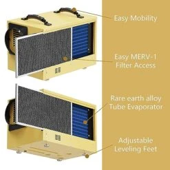 ALORAIR 120 PPD Commercial Dehumidifier, With Drain Hose For Crawl Spaces, Basements, Industry Water Damage Unit, CETL Listed, Compact, Portable, Auto Defrost, Memory Starting, 5 Years Warranty -Solo Stoves Shop 51ak6cpL4NL