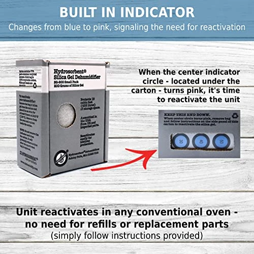 HYDROSORBENT® Gun Safe Dehumidifier Rechargeable Silica Gel 450 Gram Carton. Moisture Absorber. Reusable Desiccant Dehumidifier For Gun Safe – Made In USA Silica Gel Desiccant. 1 Unit - SG450 5 HYDROSORBENT® Gun Safe Dehumidifier Rechargeable Silica Gel 450 Gram Carton. Moisture Absorber. Reusable Desiccant Dehumidifier For Gun Safe – Made In USA Silica Gel Desiccant. 1 Unit - SG450 - Image 5