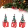 Christmas Tree Ornament Cute Desktop Christmas Tree Mini Christmas Tree Joy Desktop Decor Mini Christmas Tree For Table Decor With Joy Sign For Gift Home Indoor Outdoor Table, Mini Christmas Tree,