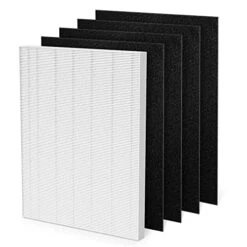 115115 Replacement Filters A For Winix PlasmaWave 5300, 6300, C535, 5300-2, 6300-2, P300, AM90, 9000, 5000, 5000B, C909, 9800 Air Purifier, 1 X True HEPA Size 21 Filter Plus 4 X Carbon Pre-Filters